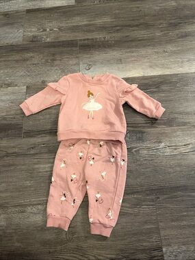 Petit Lem Pink Ballerina Sweatshirt & Jogger Set